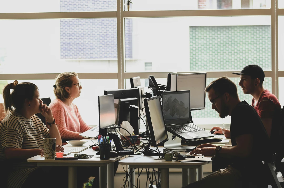 Group of people using computers